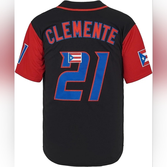 New w/ Tags Mens Roberto Clemente Puerto Rico Baseball Jersey Multiple S… - Picture 5 of 5
